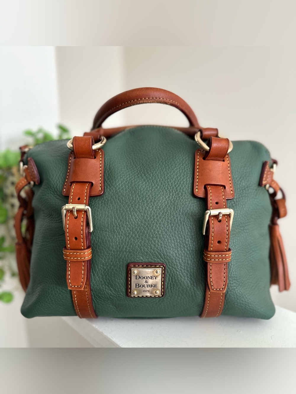 Dooney & Bourke Bristol Satchel in Ivy Green - Picture 13 of 16